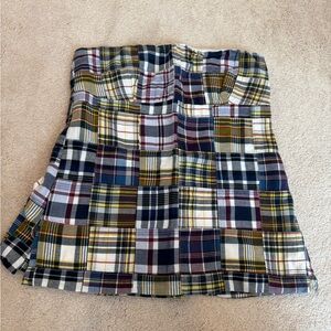 J. Crew Colorful Plaid Cotton Top